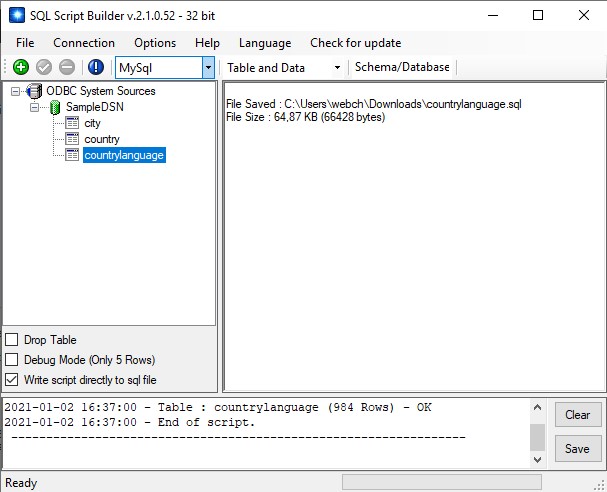 Windows 7 SQL Script Builder 2.1.0.52 full